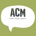 Another Chicago Magazine logo, featuring the text "another chicago magazine" and "ACM" in a white speech bubble on a green background.