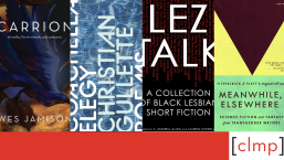 Featured image for Pride Month 2024 featuring four book covers and the CLMP logo