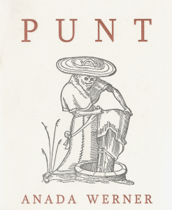Cover of Punt by Anada Werner, featuring an illustration of a figure in robes wearing a lid for a hat and dropping items down a well.