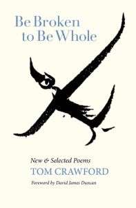 Cover of Be Broken to Be Whole, with an ink-strokes illustration of something in flight.