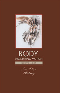 Cover of Body of Diminishing Motion featuring a sketch of a hand in motion against a red-brown background.
