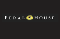 Feral House Logo with eye surrounded in yellow