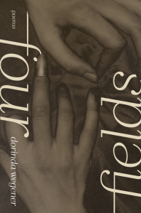 Cover of four fields, with a sepia image of two hands.