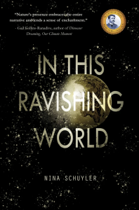 Cover of In This Ravishing World, featuring the planet Earth in faded tones on a black background.