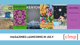 A blue and white graphic featuring six magazine covers and the text "Magazines Launching in July."