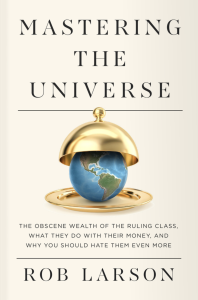 Cover of Mastering the Universe featuring a picture of the planet Earth on a gold plate beneath a gold cover.