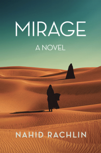 Cover of Mirage, featuring a photograph of figures wearing burka-like clothing on orange desert dunes beneath a green sky.