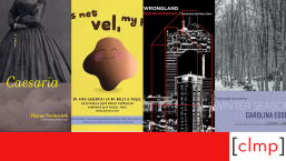 A graphic featuring four book covers from the 2024 National Translation Month reading list.