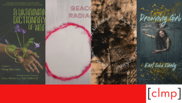 A red and white graphic featuring 4 book covers from the Art, Drama, and More of 2024 reading list.