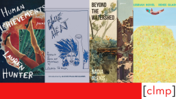 A red and white graphic featuring 4 book covers from the Black History Month reading list.