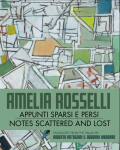 Cover of Notes Scattered & Lost by Amelia Rosselli, featuring a multicolored abstract painting of geometric shapes against a green background. 